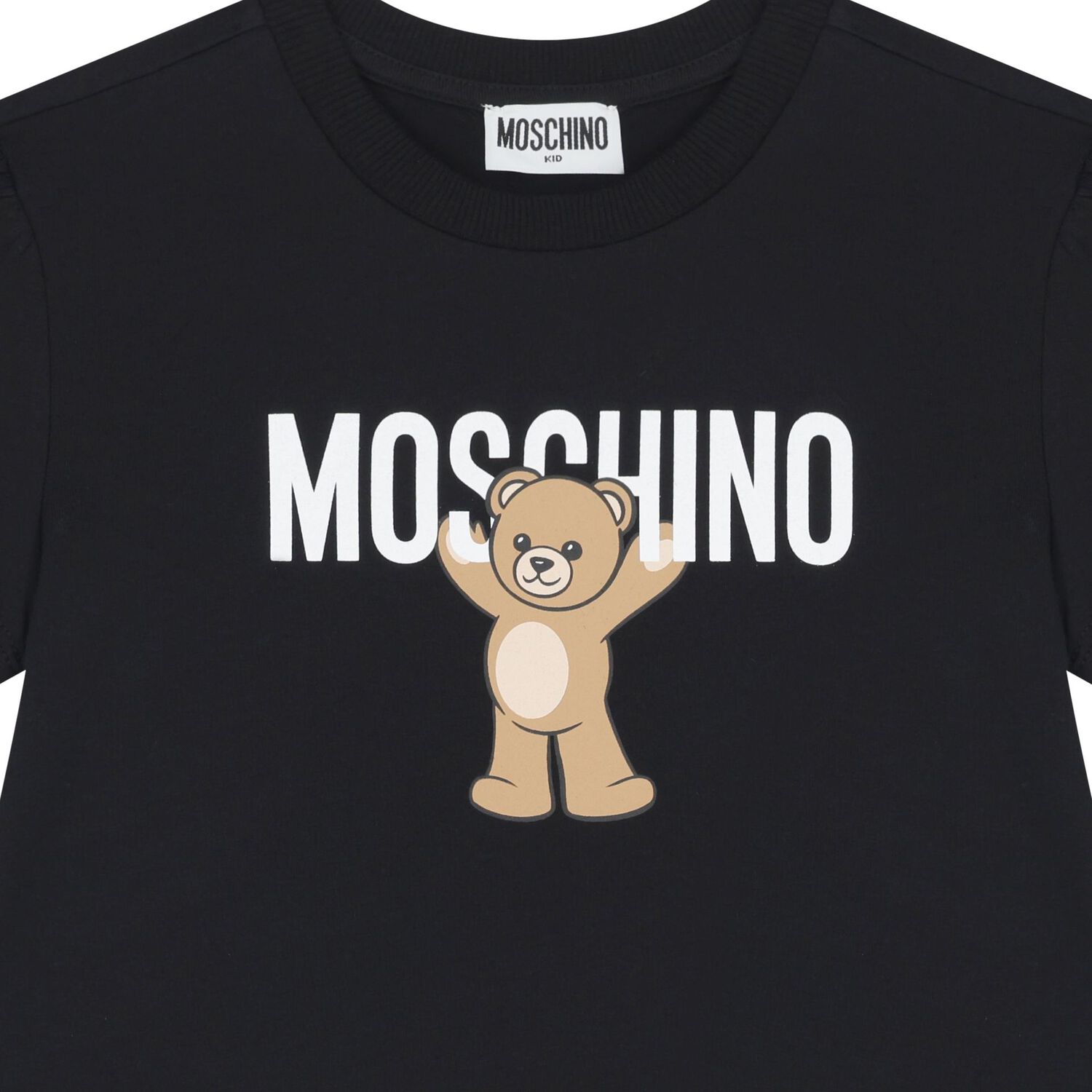 سويتشيرت بنات بشعار تيدي باللون الأسود, 4, hi-res