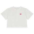 Girls White Logo T-Shirt, 1, hi-res