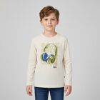 Boys Ivory Headphone Long Sleeve Top, 4, hi-res