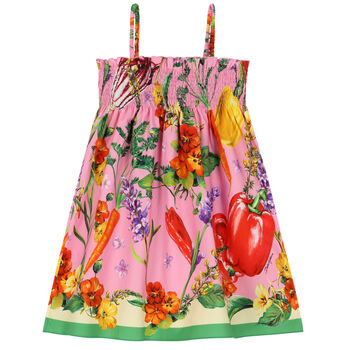 Girls Pink Cotton Dress