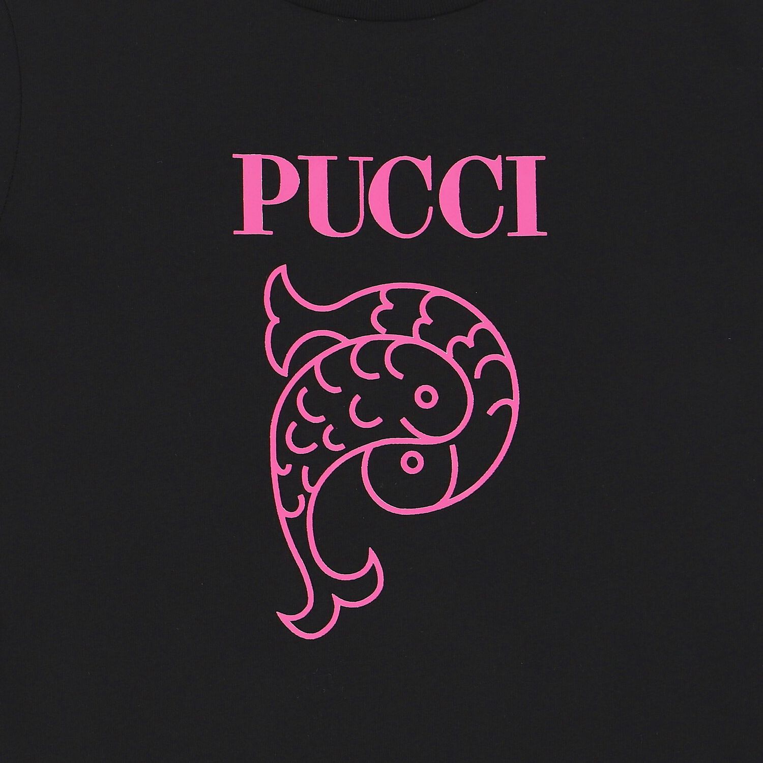 فستان بنات بالشعار باللون الاسود, 1, hi-res