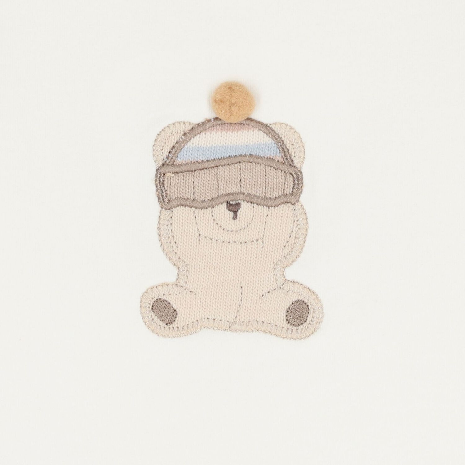 Baby Boys Beige & Ivory Teddy Bear Tracksuit ( 3 Piece ), 1, hi-res