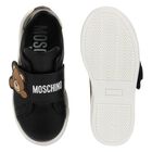 Black Teddy Bear Logo Trainers, 1, hi-res