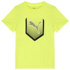 تيشيرت اولاد بالشعار باللون الاصفر النيون , 1, hi-res