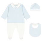Baby Boys Blue & White Babygrow Gift Set, 1, hi-res