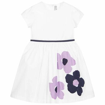 Girls White Flower Dress