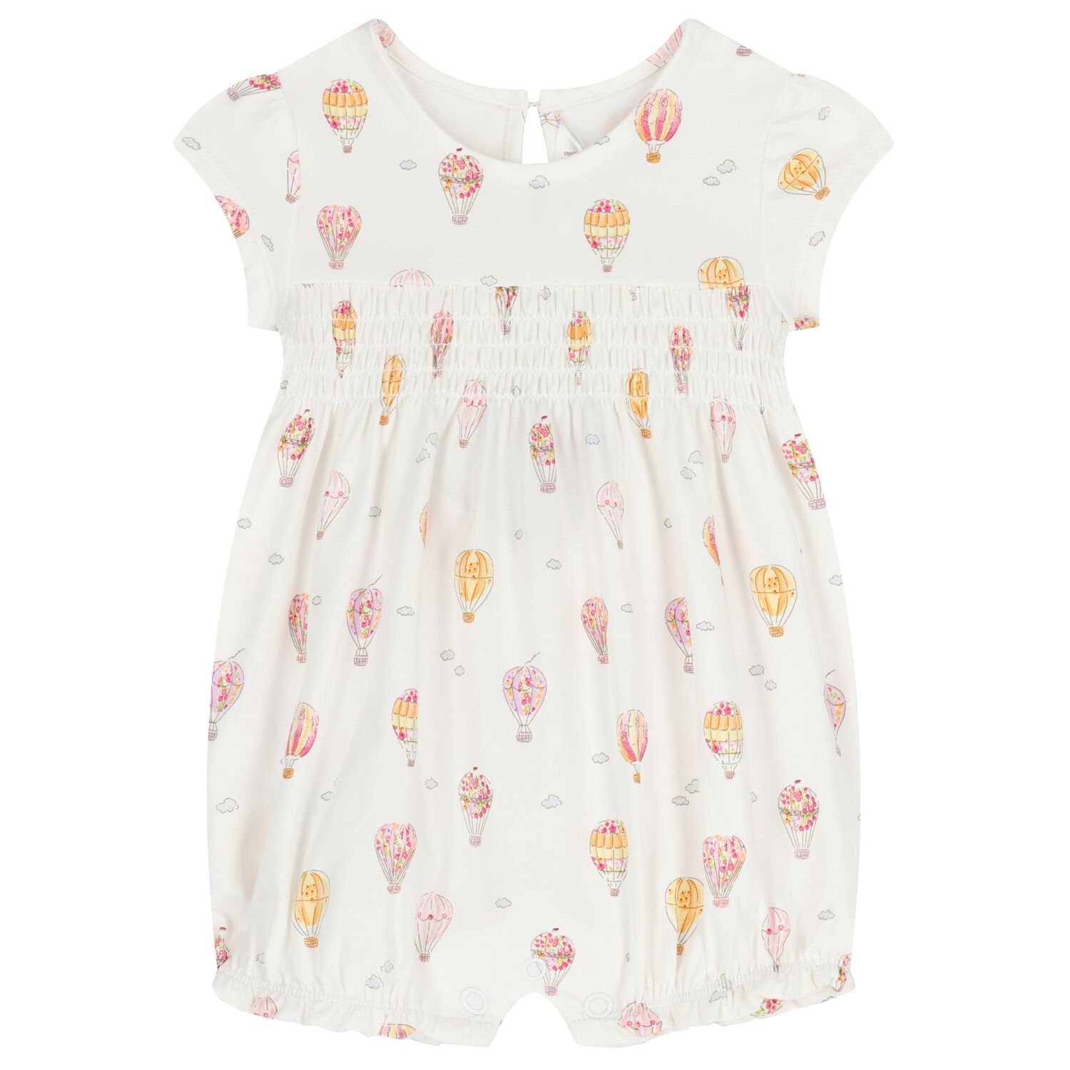 Baby Girls Yellow & White Rompers ( 2-Pack ), 2, hi-res