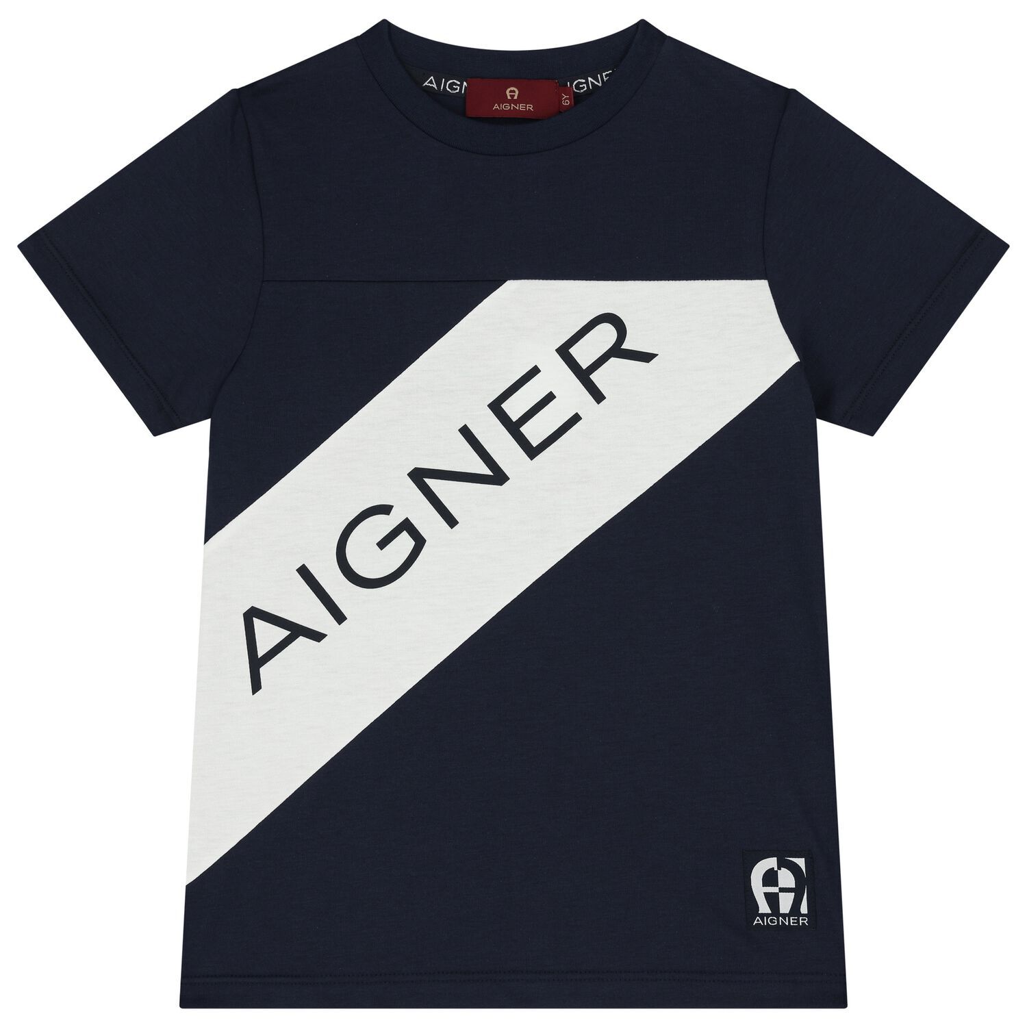 Boys Navy Blue Logo T-Shirt, 1, hi-res