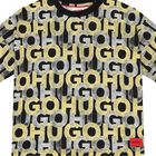 قميص أسود بشعار أحادي اللون للأولاد, 1, hi-res