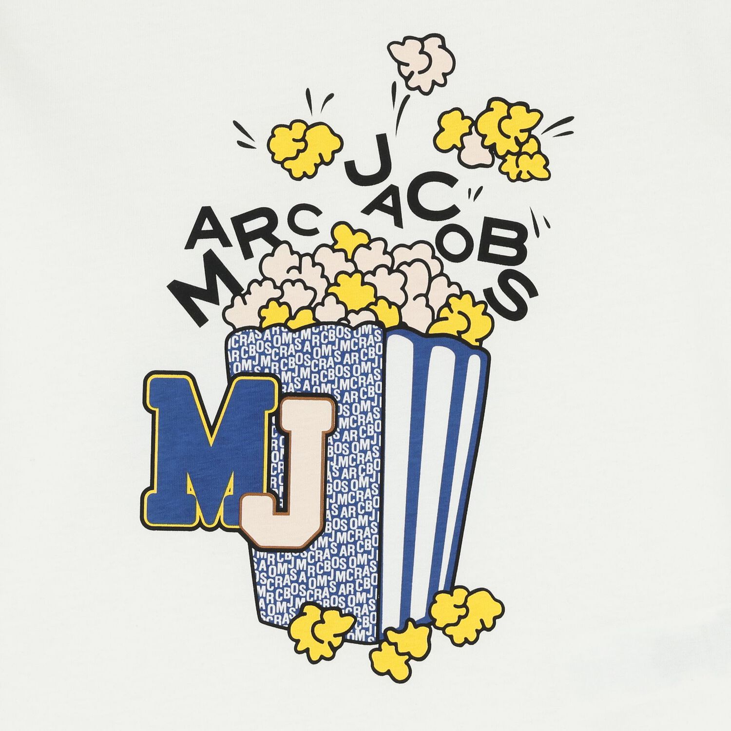 Boys Ivory Popcorn Logo T-Shirt, 1, hi-res