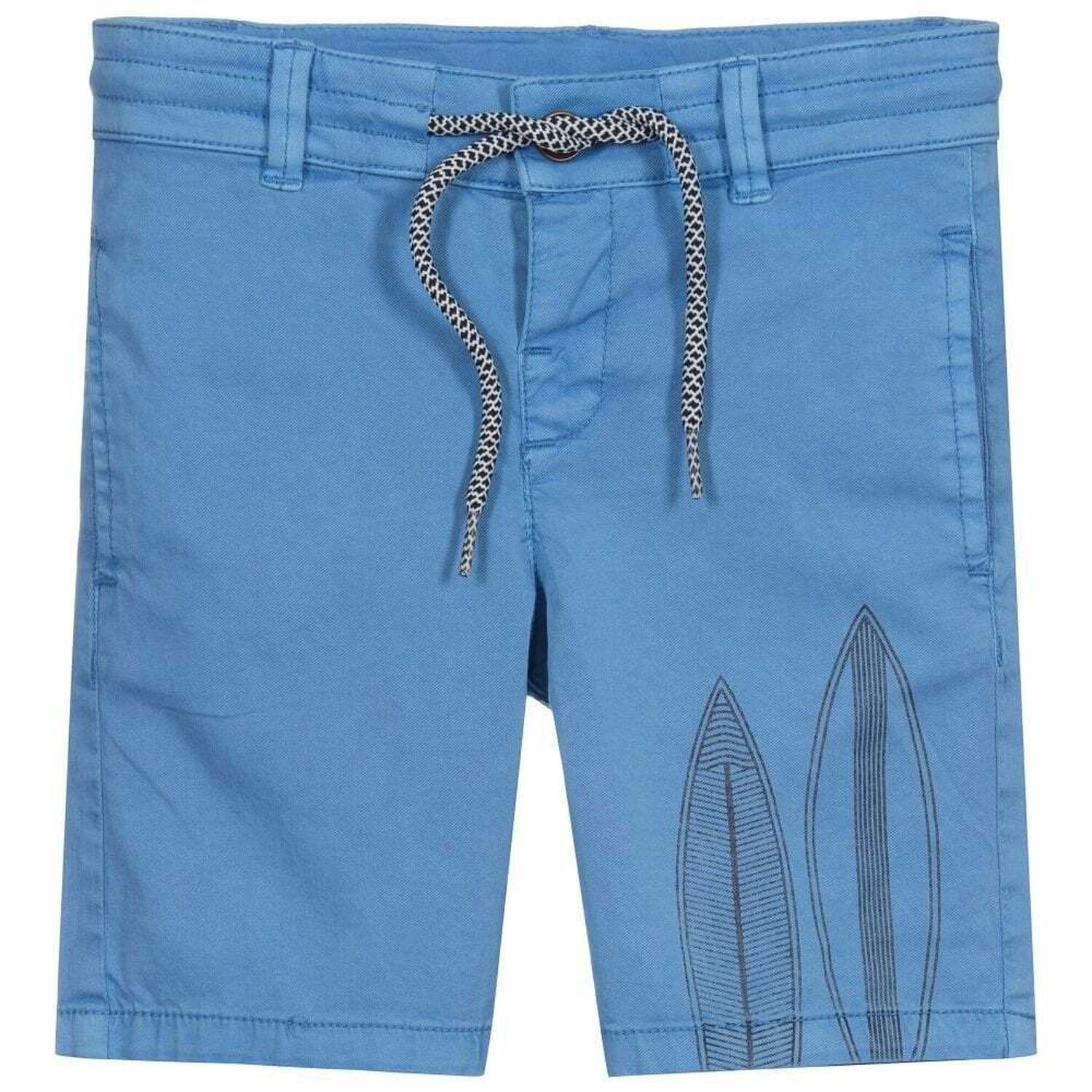 Boys Blue Cotton Shorts, 1, hi-res image number null