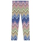 Girls Multi-Coloured Zigzag Leggings, 1, hi-res