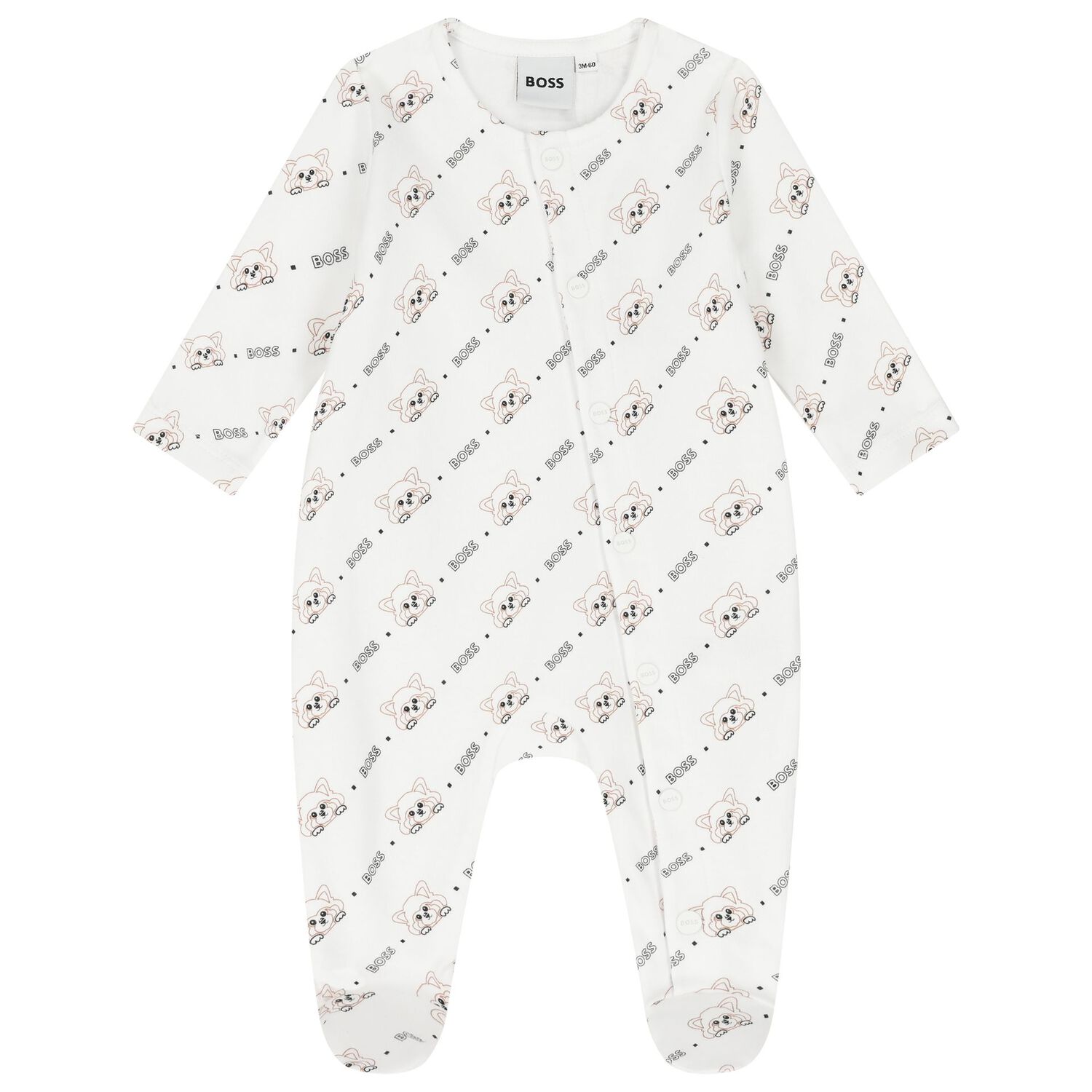 White Logo Babygrow Gift Set, 1, hi-res