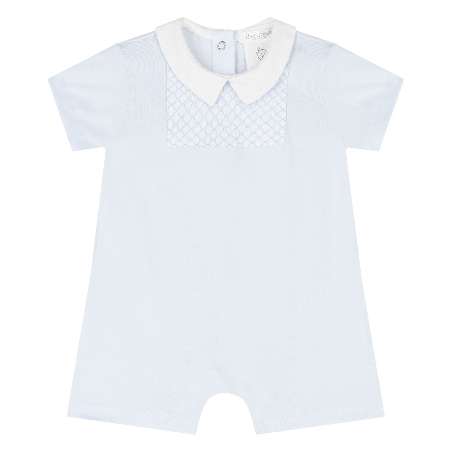 Baby Boys Blue Romper, 1, hi-res