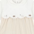 Baby Girls White & Beige Babygrows ( 2-Pack ), 3, hi-res