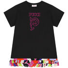 فستان بالشعار باللون الأسود, 2, hi-res