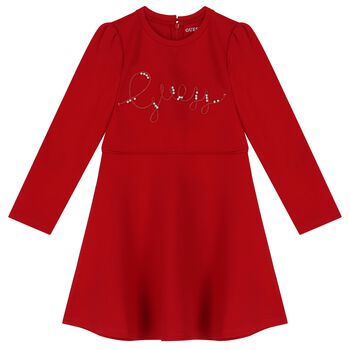 Girls Red Logo Dress 