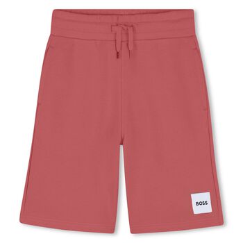 Boys Red Logo Shorts