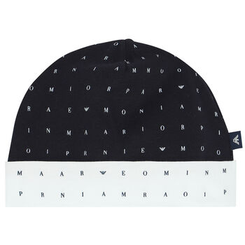 Baby Boys Navy Logo Hat