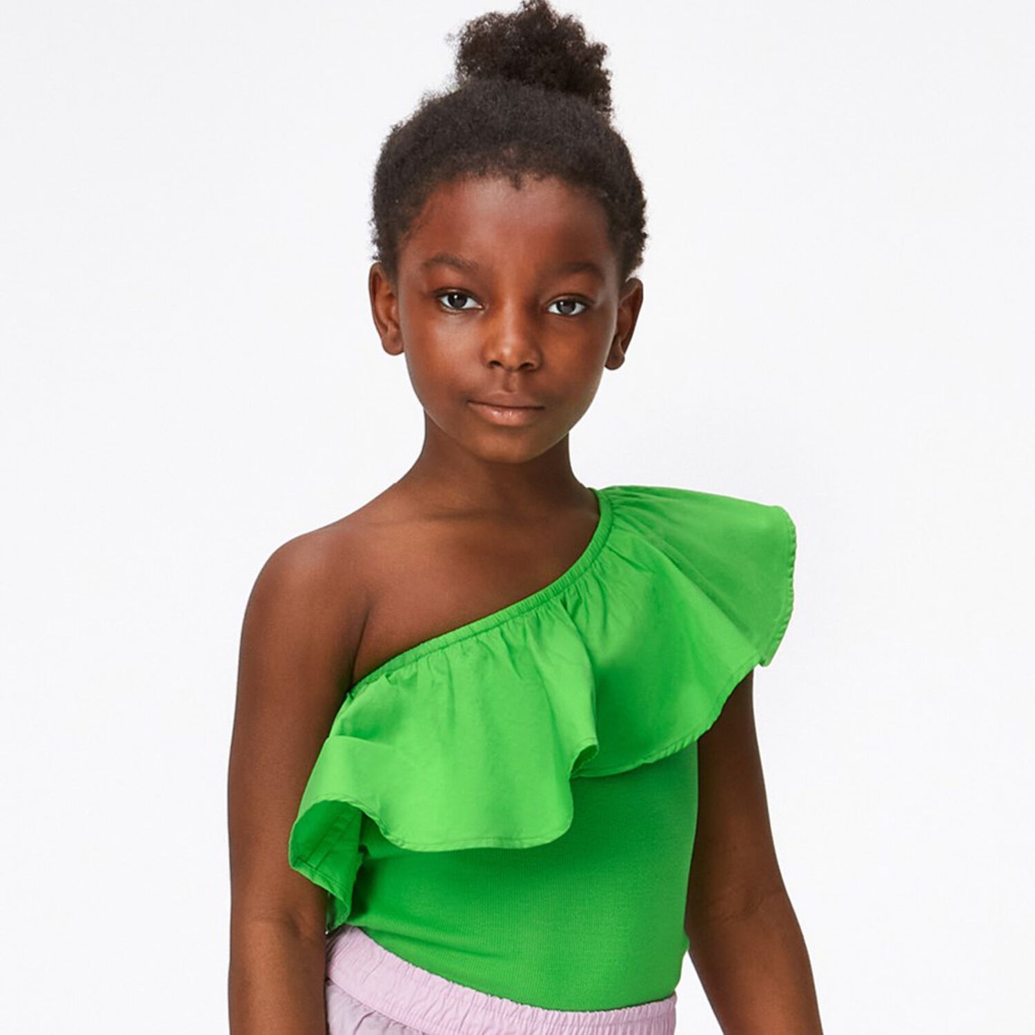 Girls Green Ruffle Rebecca Top, 3, hi-res