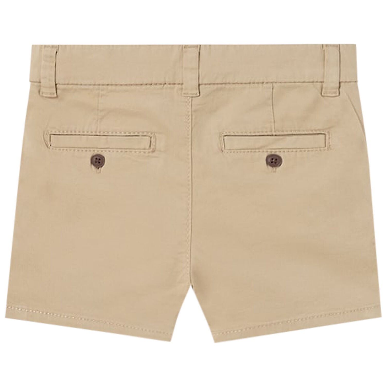 Younger Boys Beige Cotton Twill Shorts, 2, hi-res