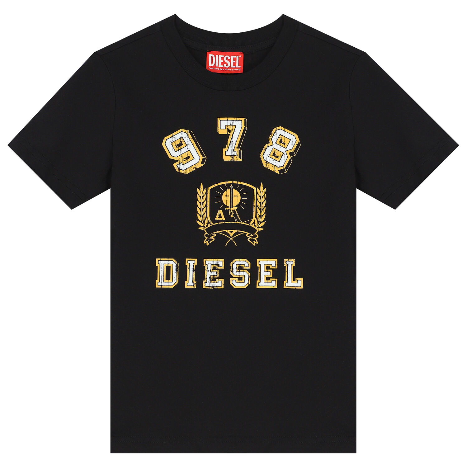 تيشيرت أولاد بالشعار باللون الأسود, 2, hi-res image number null