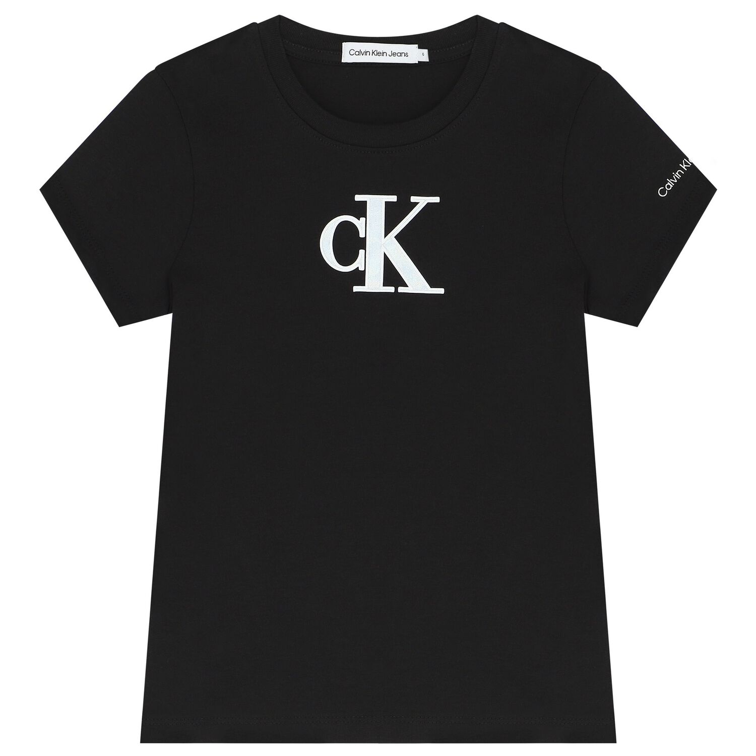 Girls Black Logo T-Shirt, 1, hi-res image number null