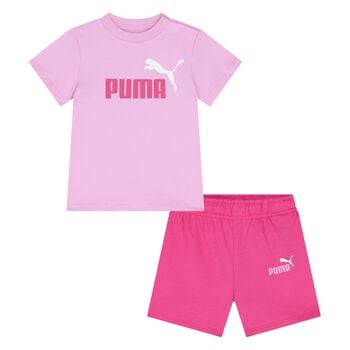 Younger Girls Pink Logo Shorts Set
