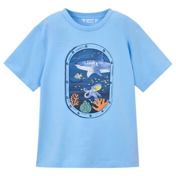 Boys Blue Underwater Window T-Shirt