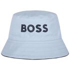 قبعة أولاد قابلة للعكس بالشعار باللون الأبيض والأزرق الداكن والأزرق للأطفال, 2, hi-res