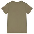 تيشيرت أولاد بالشعار باللون الأخضر, 1, hi-res