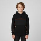 Boys Black Hooded Top, 1, hi-res
