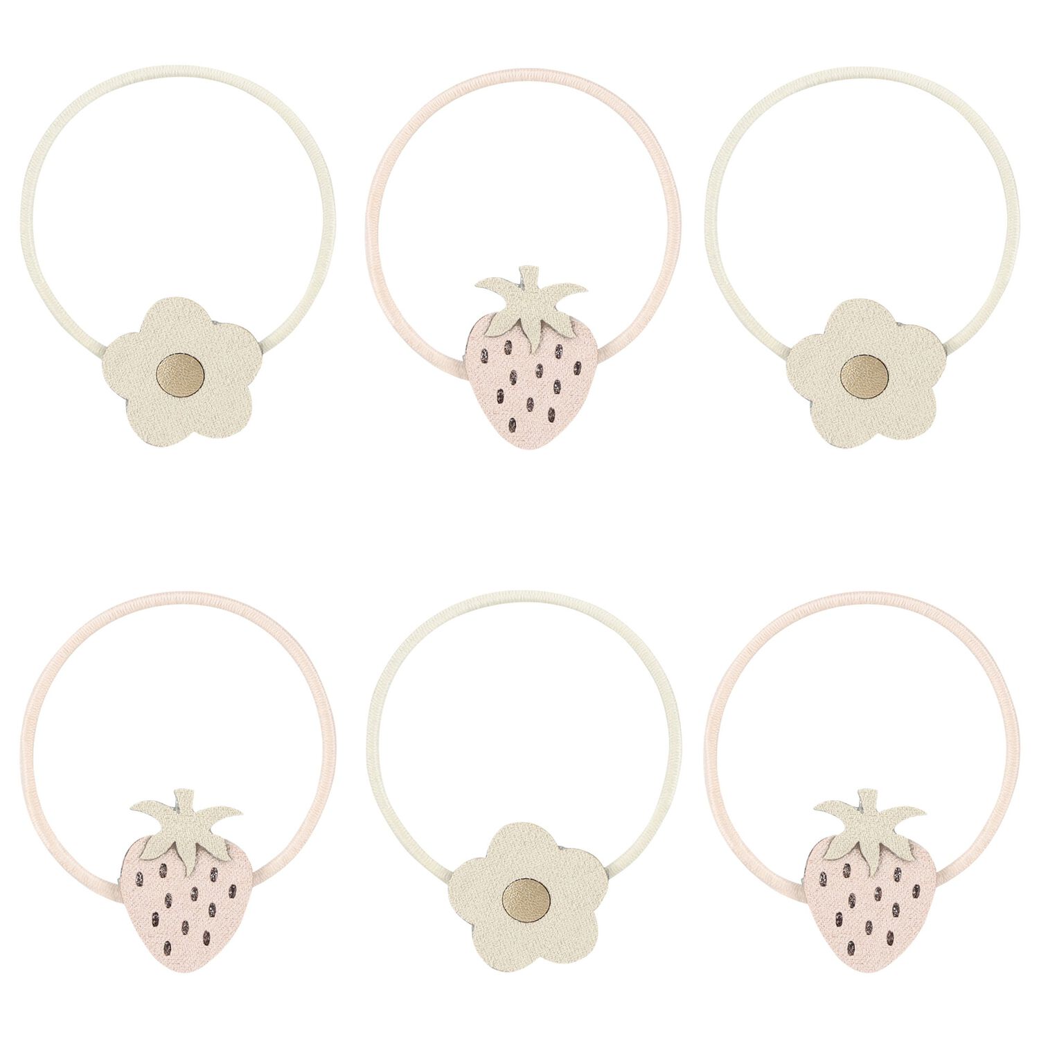 مشابك شعر بنات بالفراولة باللون الوردى والعاجى, 1, hi-res image number null