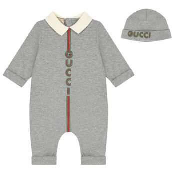 Grey Logo Baby Romper Gift Set