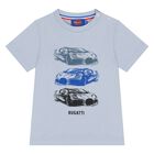 تي شيرت أولاد بالشعار باللون الأزرق, 2, hi-res