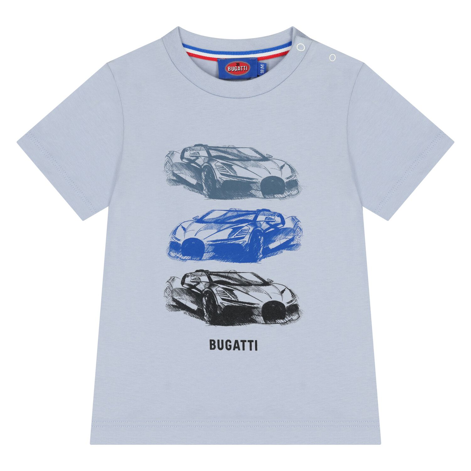 تي شيرت أولاد بالشعار باللون الأزرق, 2, hi-res