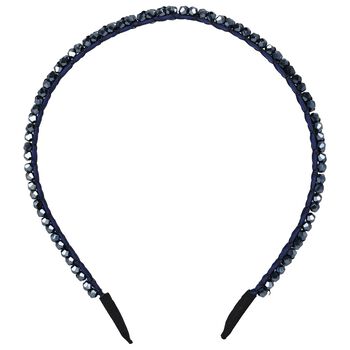 Girls Blue Diamante Headband