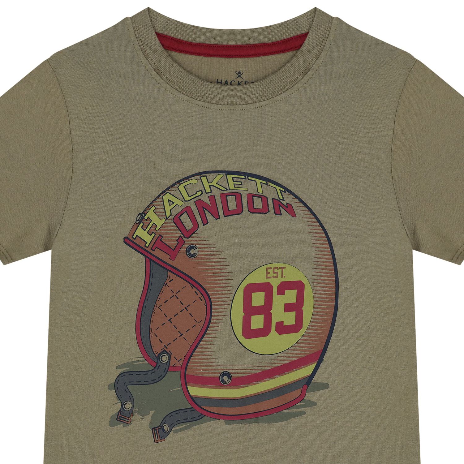 تيشيرت أولاد بالشعار باللون الأخضر, 1, hi-res