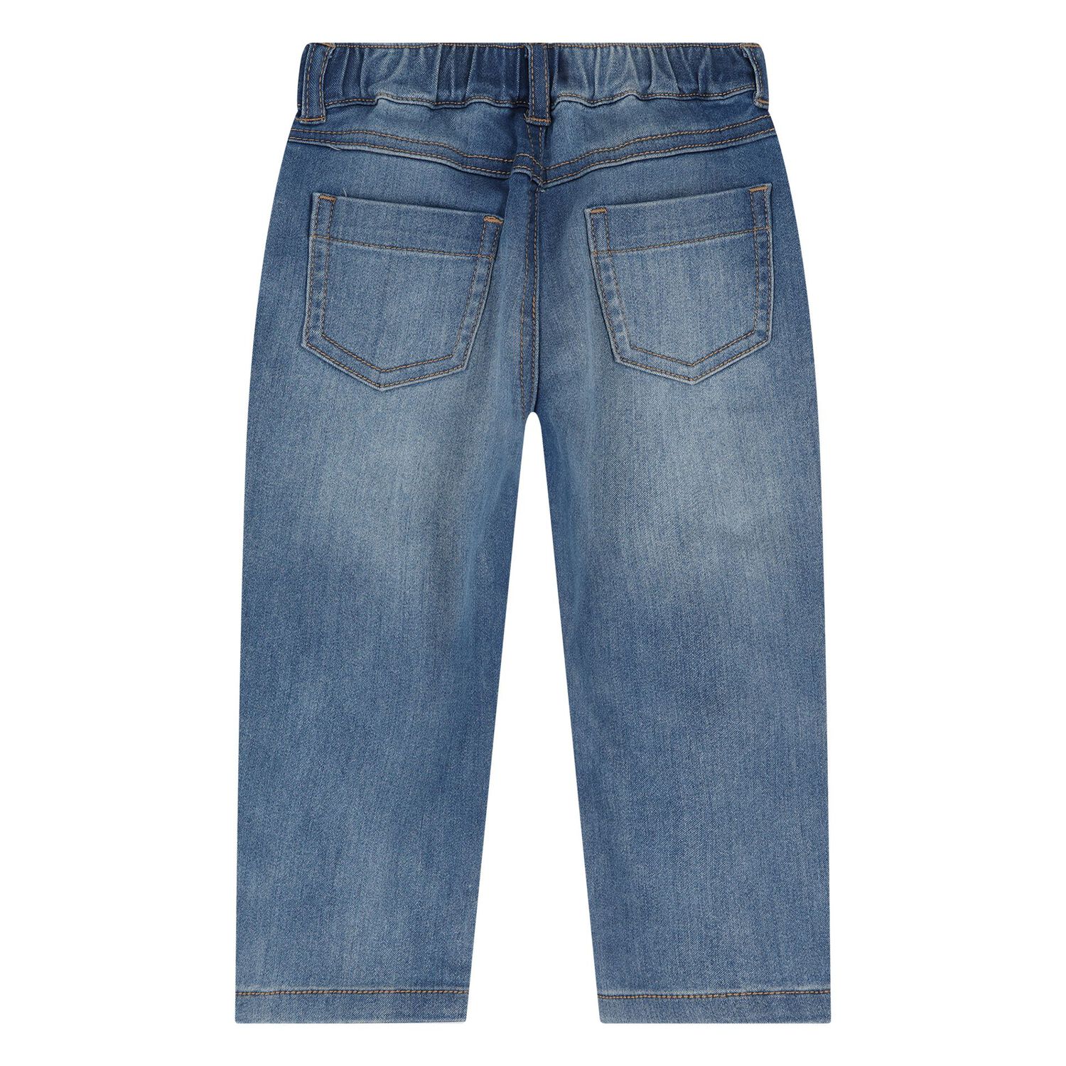 Younger Blue Teddy Bear Logo Denim Jeans, 1, hi-res