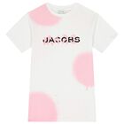 Girls White & Pink Logo Dress, 2, hi-res