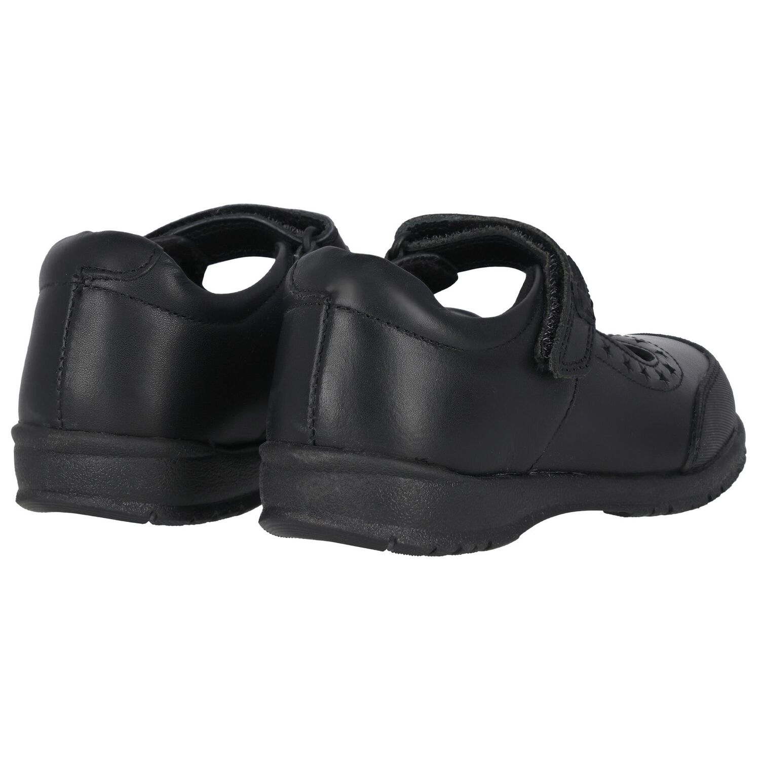 Girls Black Leather Shoes, 1, hi-res