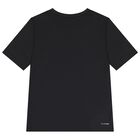 طقم شورت بالشعار باللون الأسود, 1, hi-res