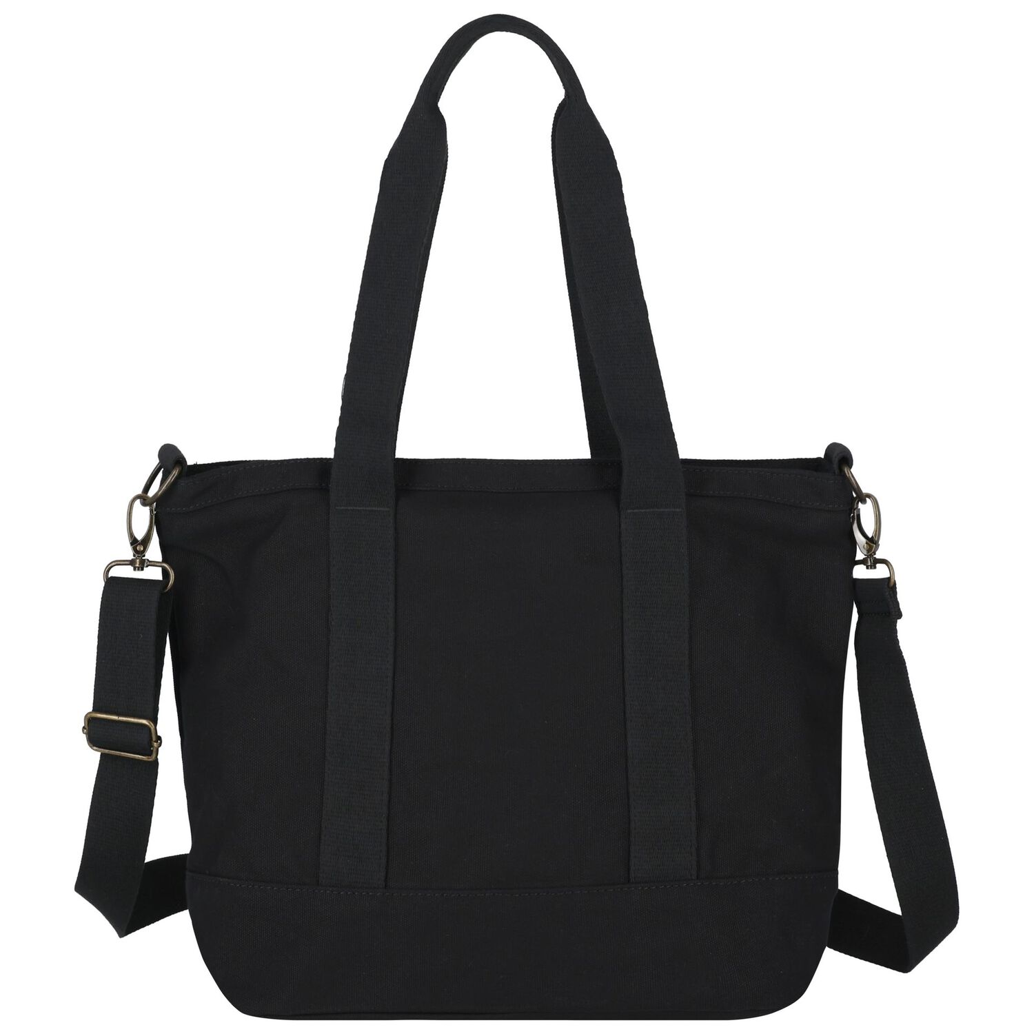 Girls Black Canvas Pony Logo Tote Bag ( 44cm ), 2, hi-res