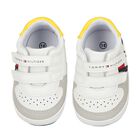 Baby Boys White Leather Pre Walker Shoes, 1, hi-res