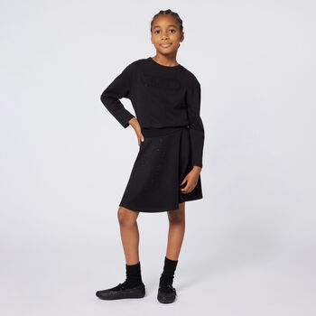 Girls Black Rhinestones Skirt