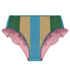 Girls Rainbow Stripe Lumiere Bikini, 1, hi-res