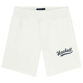 Boys White Logo Shorts
