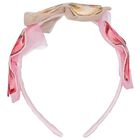 Girls Pink Bow Headband, 1, hi-res