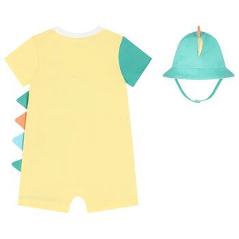 Baby Boys Green & Yellow Romper Set, 1 Baby Boys Green & Yellow Romper Set