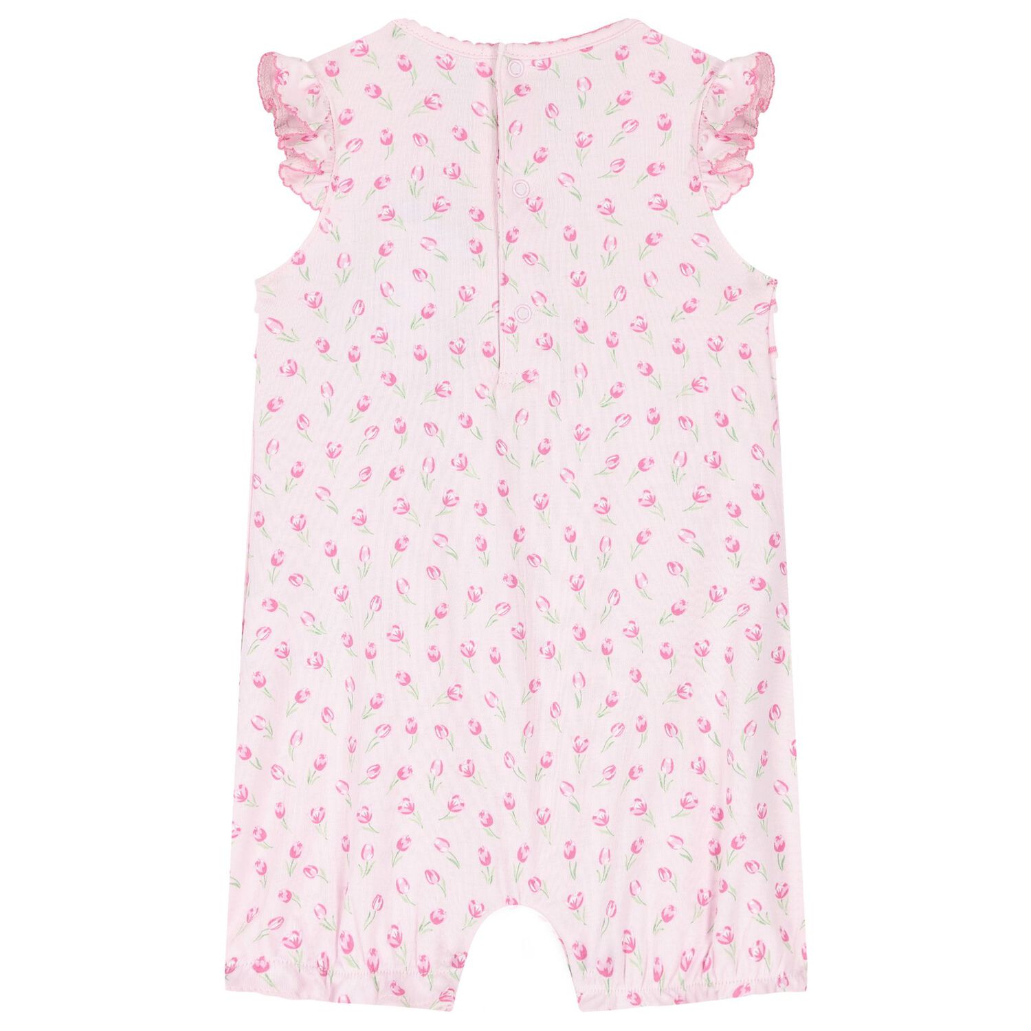 Baby Girls Pink Tulip Blossoms Rompers, 1, hi-res image number null